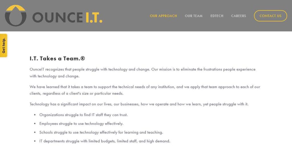 ounce i.t. website screenshot