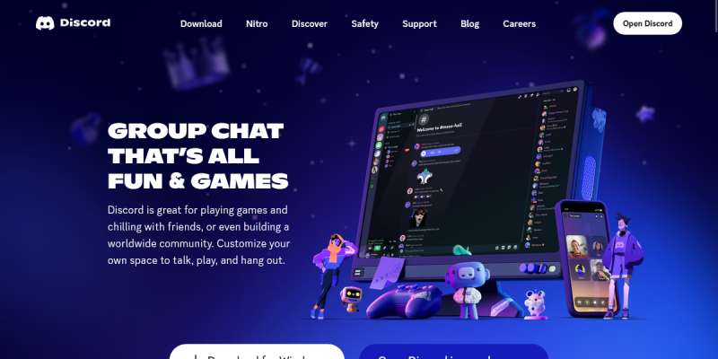 discord website screenshot