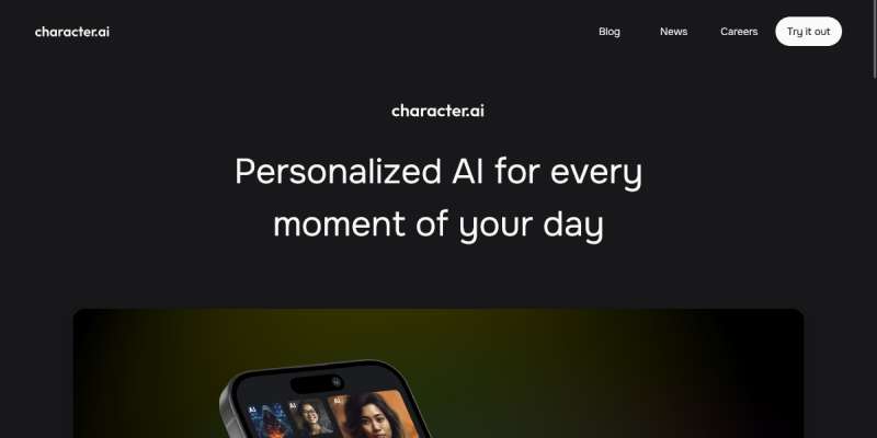 Character.AI website screenshot