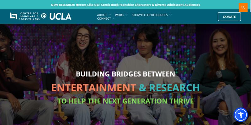 The Center for Scholars Storytellers at UCLA website screenshot