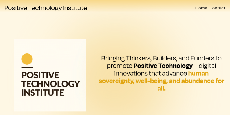 Positive Technology Institute website screenshot