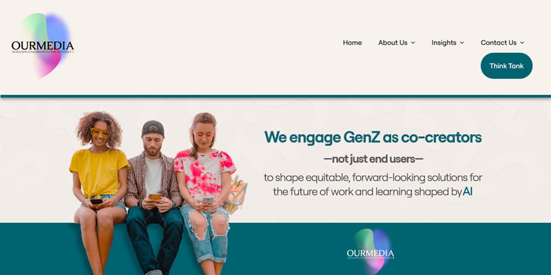 Our Media website screenshot